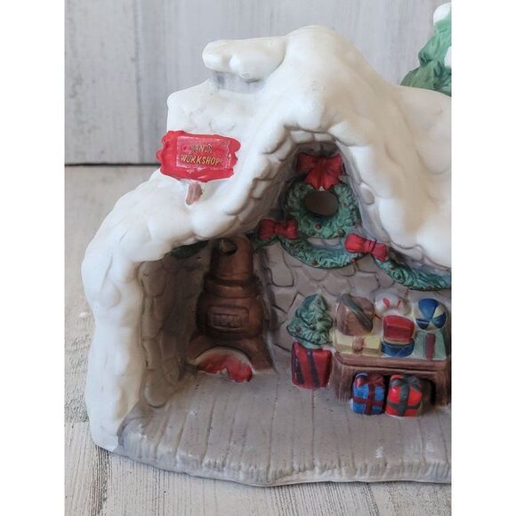 Santa's Workshop ceramic AS IS Village accessory house tree gift - Picture 2 of 10